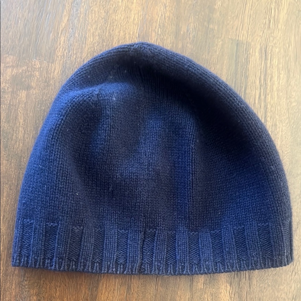 Neiman Marcus Navy Wool Cashmere Scarf